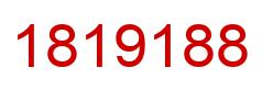 Number 1819188 red image