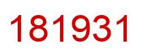 Number 181931 red image