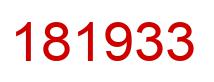 Number 181933 red image