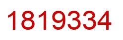Number 1819334 red image
