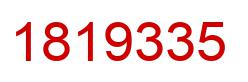 Number 1819335 red image
