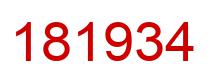 Number 181934 red image