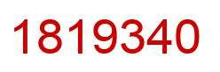 Number 1819340 red image