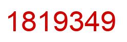 Number 1819349 red image