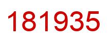Number 181935 red image