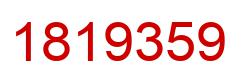 Number 1819359 red image