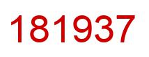 Number 181937 red image