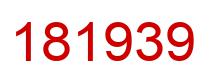 Number 181939 red image