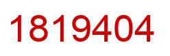 Number 1819404 red image