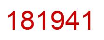 Number 181941 red image