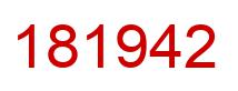Number 181942 red image