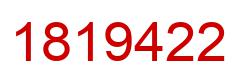 Number 1819422 red image