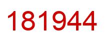 Number 181944 red image