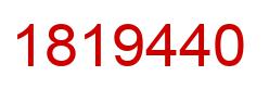 Number 1819440 red image