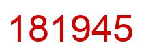 Number 181945 red image