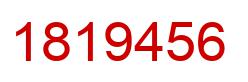 Number 1819456 red image