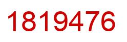 Number 1819476 red image