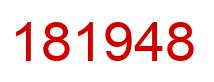 Number 181948 red image