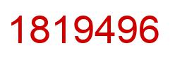 Number 1819496 red image