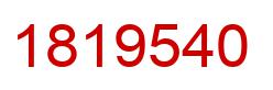 Number 1819540 red image