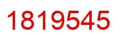 Number 1819545 red image