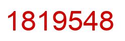 Number 1819548 red image