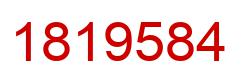 Number 1819584 red image