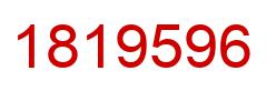 Number 1819596 red image