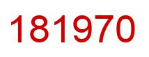 Number 181970 red image