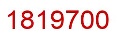 Number 1819700 red image