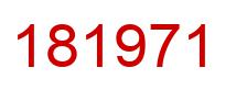 Number 181971 red image