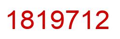 Number 1819712 red image