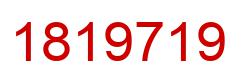 Number 1819719 red image