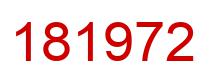 Number 181972 red image