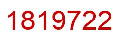 Number 1819722 red image