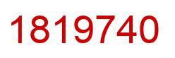 Number 1819740 red image
