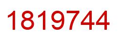 Number 1819744 red image