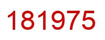 Number 181975 red image