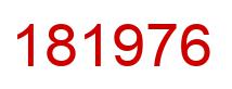 Number 181976 red image