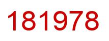 Number 181978 red image