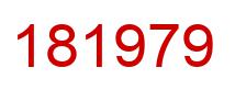 Number 181979 red image