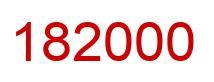 Number 182000 red image