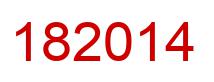 Number 182014 red image