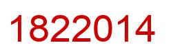 Number 1822014 red image