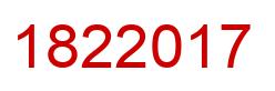 Número 1822017 imagen rojo