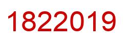 Número 1822019 imagen rojo
