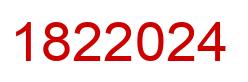 Number 1822024 red image