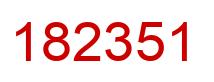 Number 182351 red image