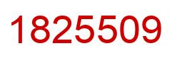 Number 1825509 red image