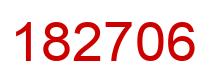 Number 182706 red image